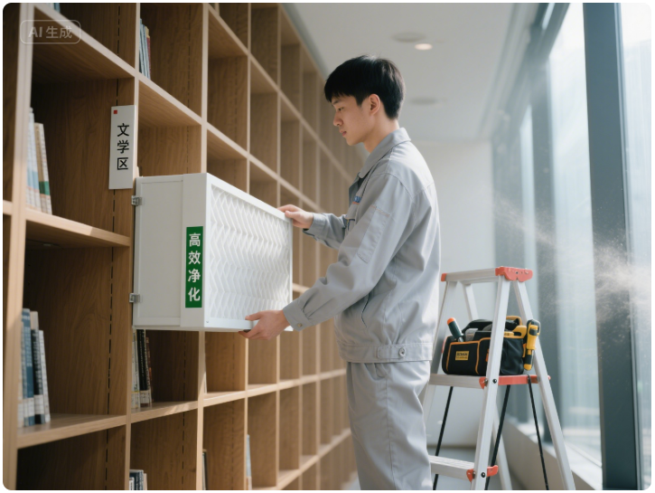 圖書館空氣淨化（huà）項目中 V 型密褶式高（gāo）效過濾器的應用​